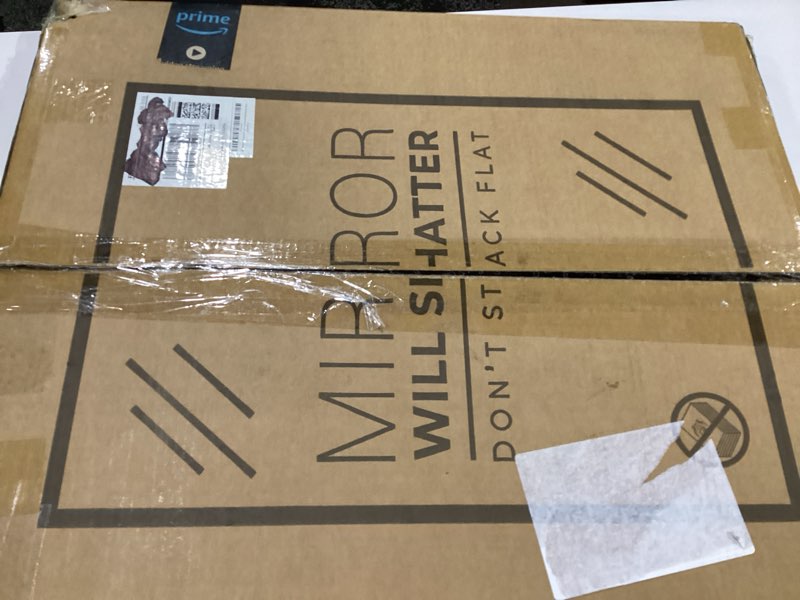 Condition photo showing New/Like New for Round LED Bathroom Mirror, Beveled Edge Frameless Wall Mount Bathroom Vanity Mirror with 3-Color and Anti-Fog, 30 Inch, Silver, SIMILAR TO STOCK PHOTO 