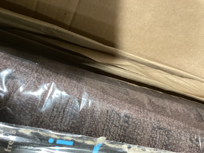 Condition photo showing As Is for beqhause dirt trapper door mats 36"x60", non-slip waffle doormat indoor entrance low-profile, dirt resist and absorbent entryway rugs washable inside welcome floor mat for front back door, dark brown dark brown 36" x 60" (rectangular)