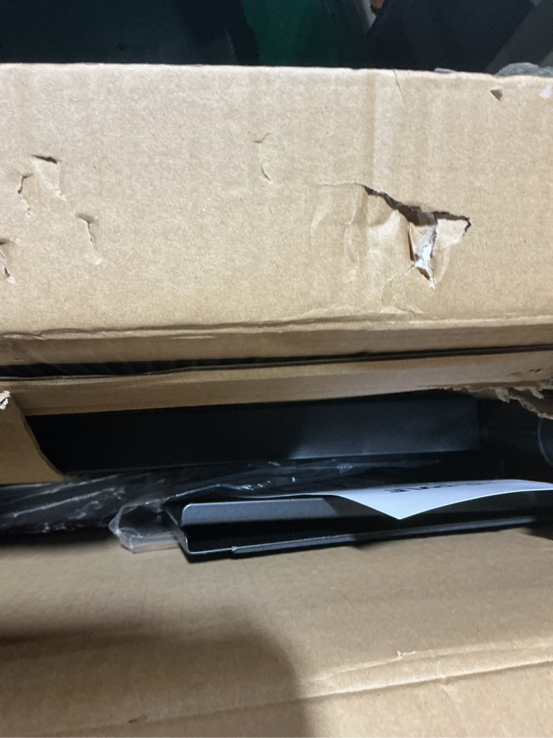 Condition photo showing As Is for Pyle Speaker Stand Pair of Sound Play 1 and 3 Holder - Telescoping Height Adjustable from 26” - 52” Inch High Heavy Duty Three-point Triangle Base w/ Floor Spikes and 9” Square Platform, Black Speaker Amplifier Stand