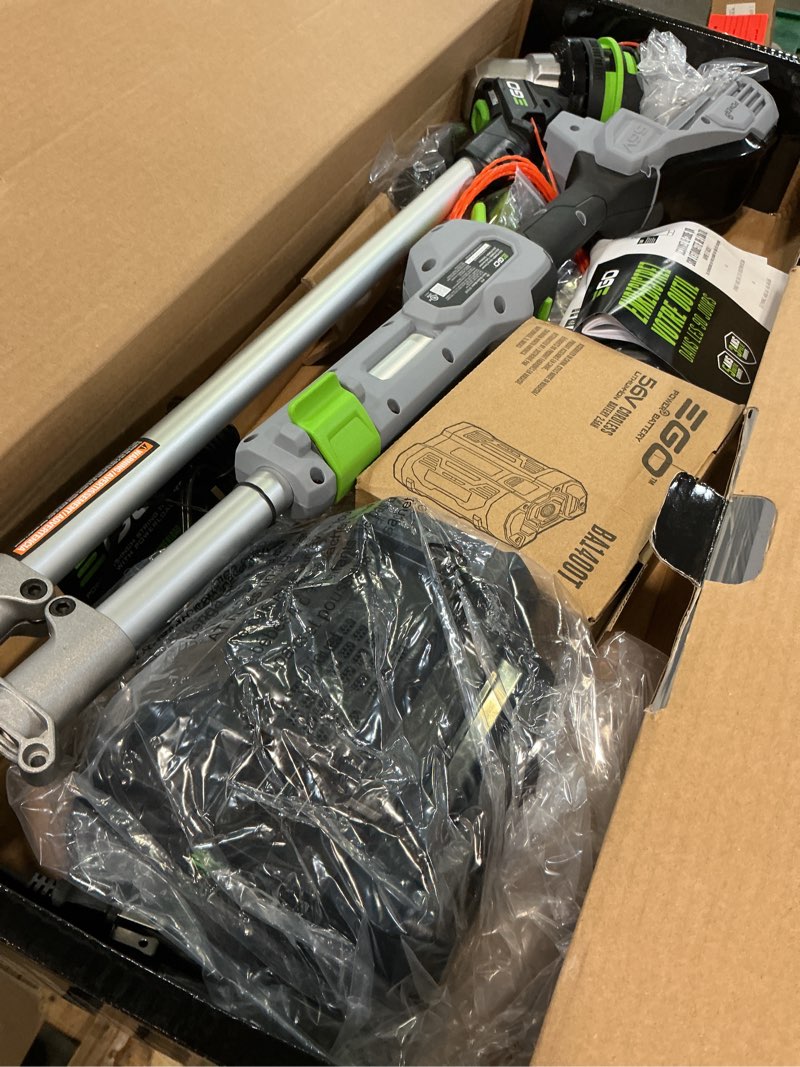Condition photo showing Good Condition for ego powerload 56-volt 15-in telescopic shaft battery string trimmer 2.5 ah (battery and charger included)