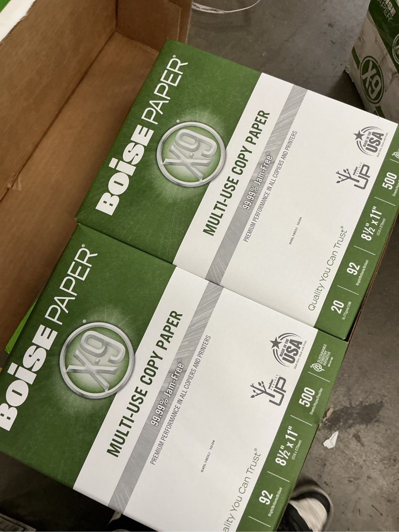 Condition photo showing Good Condition for boise x-9 multi-use printer & copy paper, 10 reams, white, letter (8.5in x 11in), 5000 sheets per case, 20 lb, 92 brightness