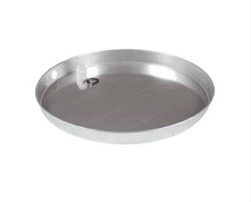 Condition photo showing Good Condition for camco 20836 24"id x 2" aluminum drain pan with cpvc fitting 24-inch id