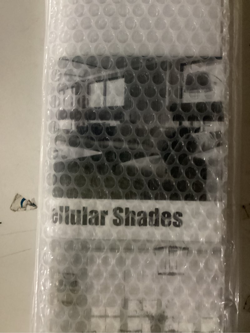 Condition photo showing Good Condition for blindsavenue cellular honeycomb cordless polyester shade, 9/16" single cell, light filtering, white, size: 27" w x 72" h