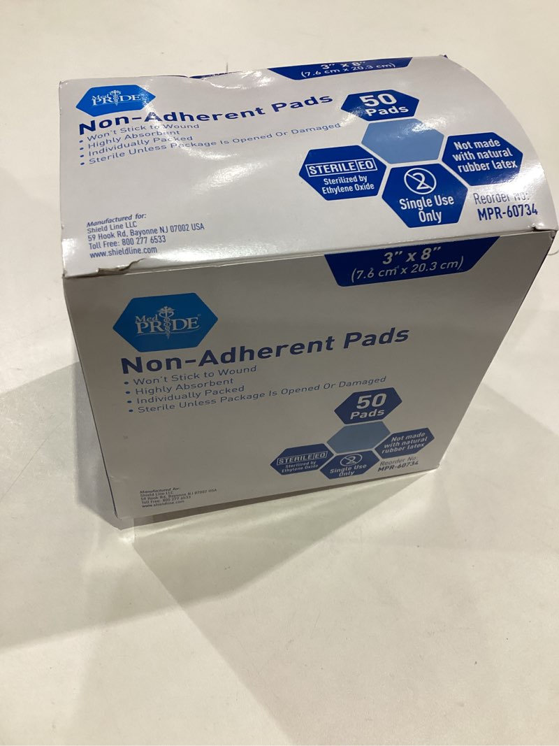 MedPride Non-Adherent Pads (3" x 8") Box of 50 Count