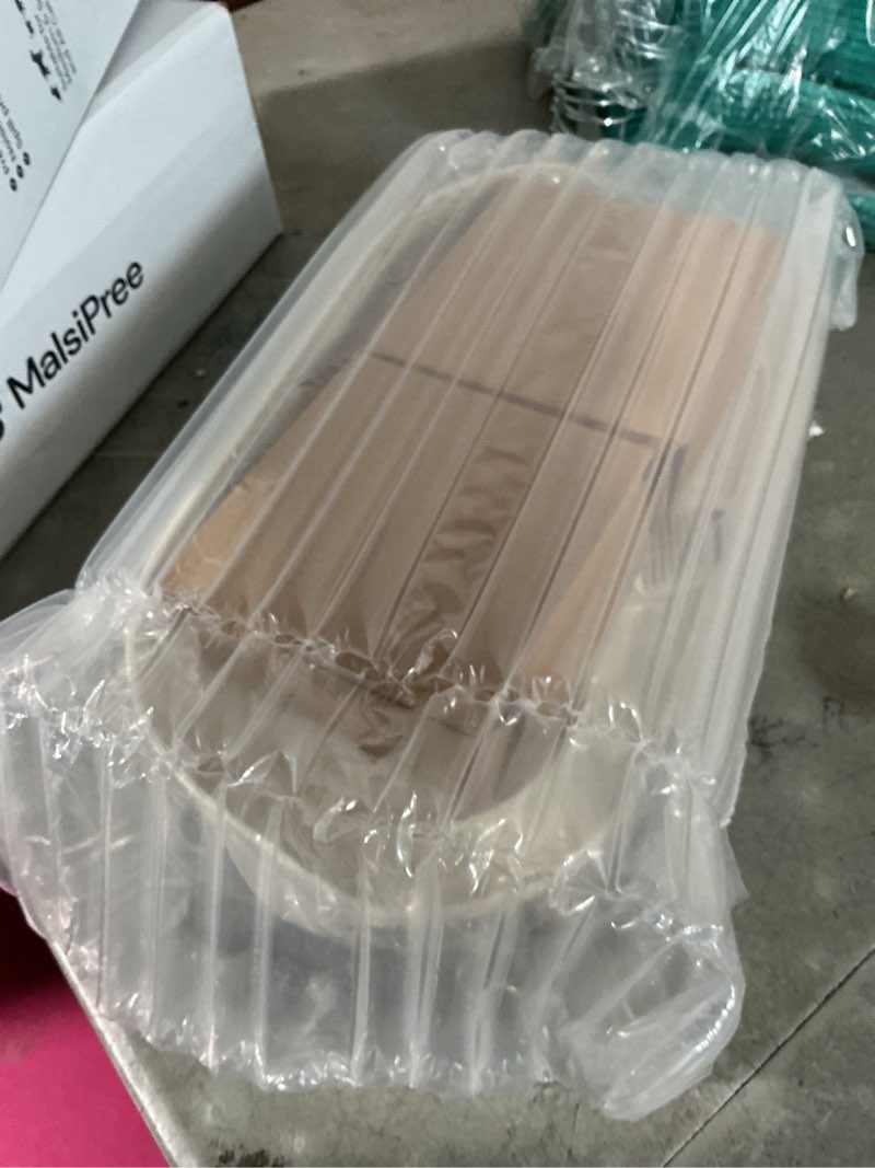 Condition photo showing New/Like New for malsipree dog bowls elevated & pet bowls - small, sand beige - 45° tilt stand with splash guard - dog feeding station with ceramic dishes for food & water