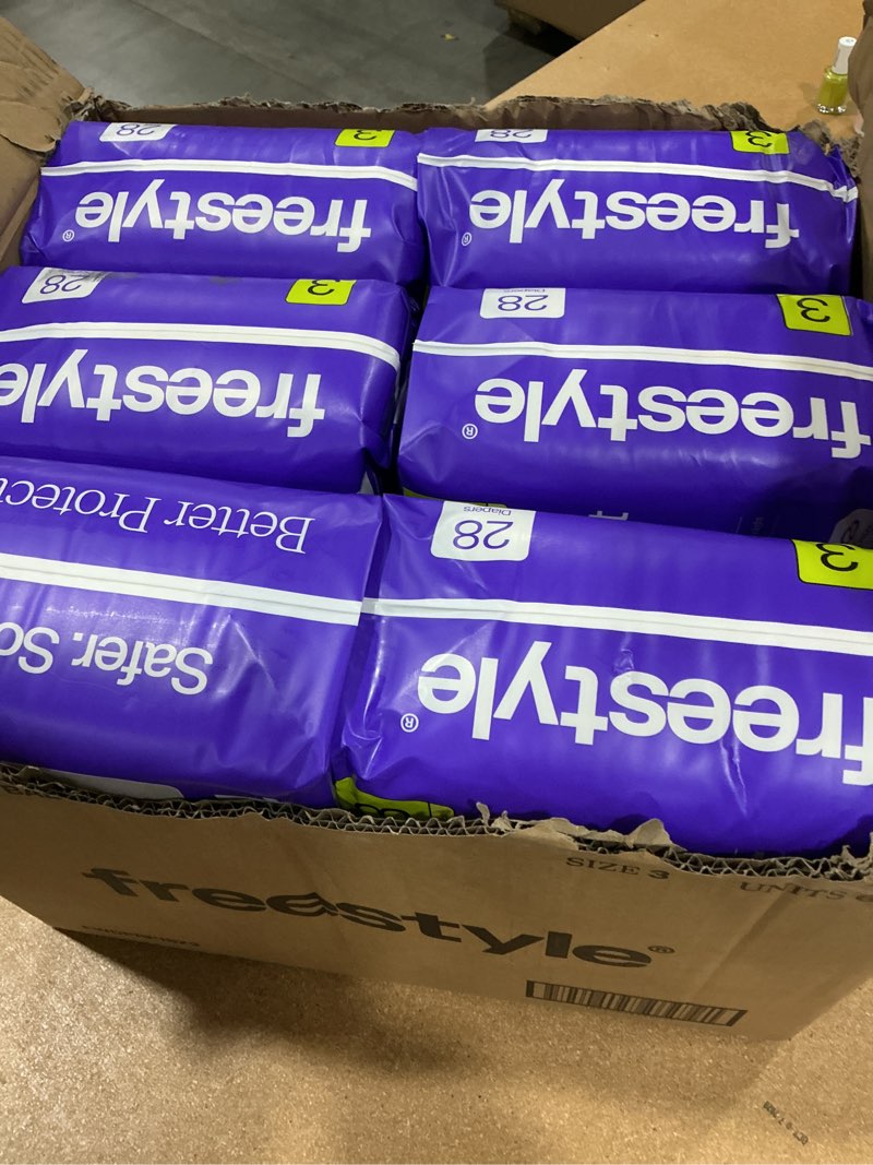 Condition photo showing New/Like New for freestyle bambootek diapers – (size 3) hyper absorbent & non-toxic – disposable diapers for sensitive skin – ultra soft diapers (16-28 lbs) – 168 count size 3 - 168 count