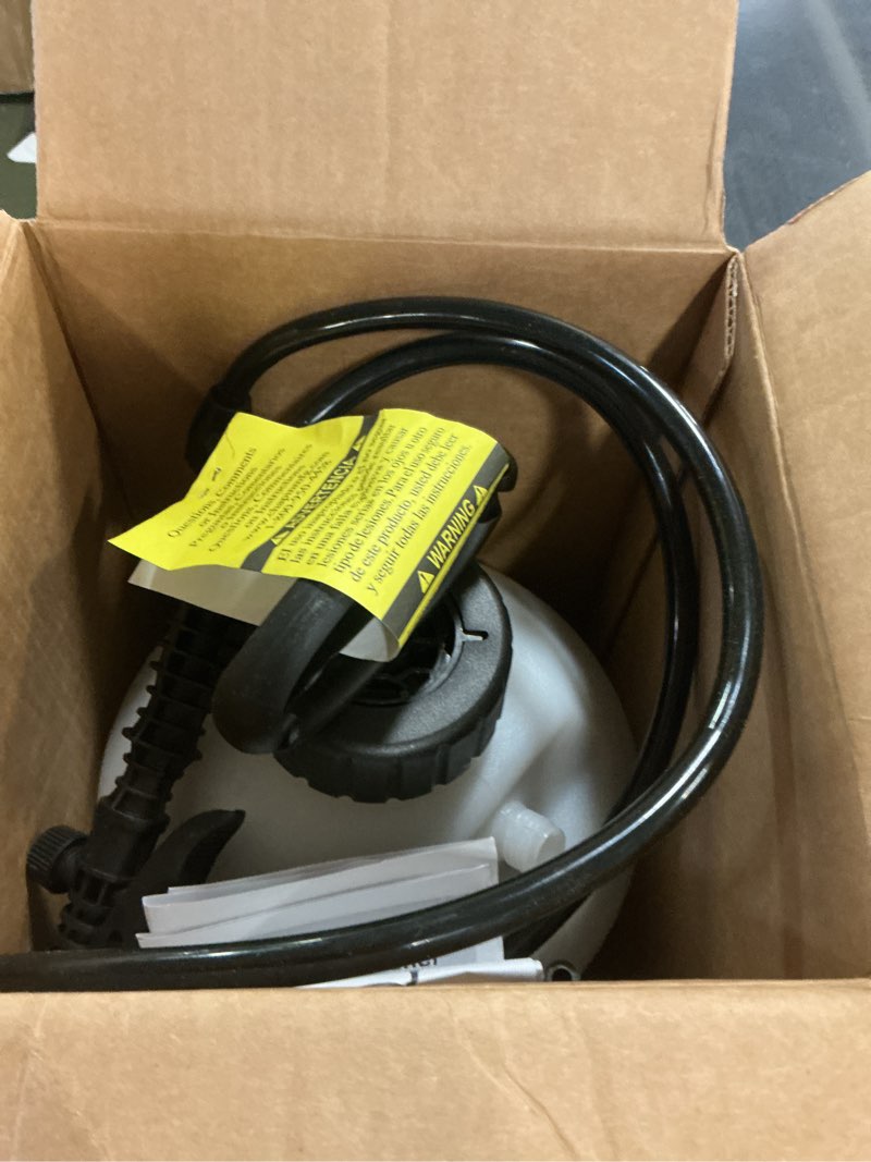 Condition photo showing Good Condition for Chapin 16200 2-Gallon Made in USA Garden Pump Sprayer with Ergonomic Handle, Trigger Shut Off, Adjustable Cone Nozzle and in-Tank Filter, for Spraying Weeds, Insects, Fertilizers, Translucent White 2 gal Sprayer