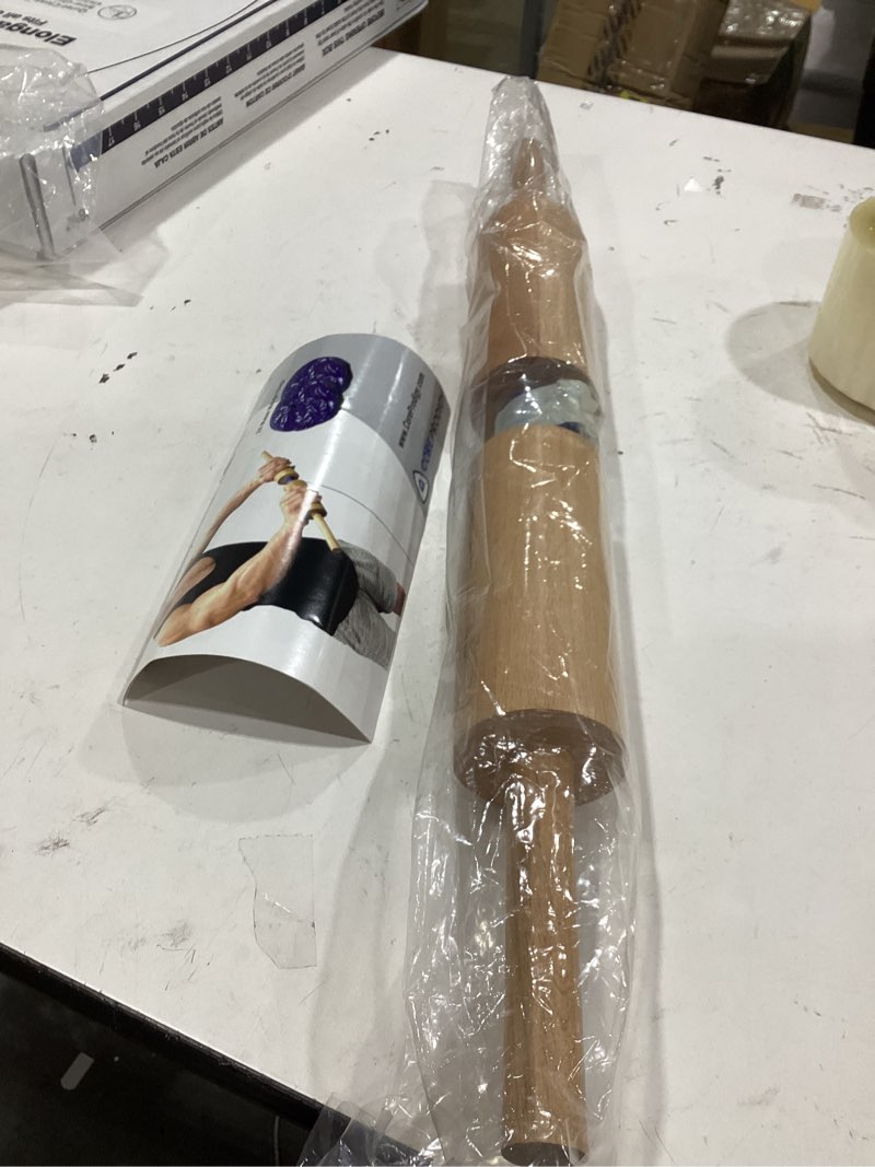 Condition photo showing Good Condition for forearm strengthener, wrist roller hand grip exerciser with wooden handle for workout fitness strength training without tray