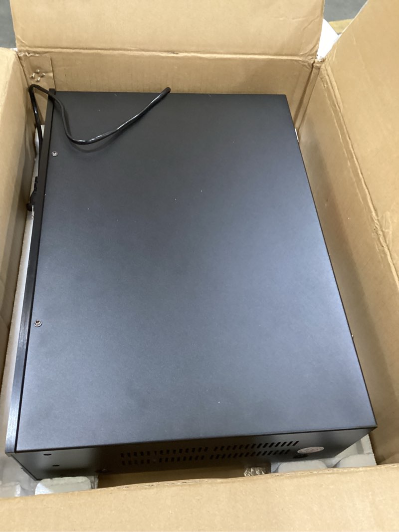 Condition photo showing As Is for pyle bluetooth hybrid home amplifier - 6-channel 2000w rack mount power amplifier receiver w/ radio - dual 10 band eq, karaoke microphone x2, usb, rca, coax, opt, dvd inputs, hidef input and output 6 channel amplifier 2000w amplifier