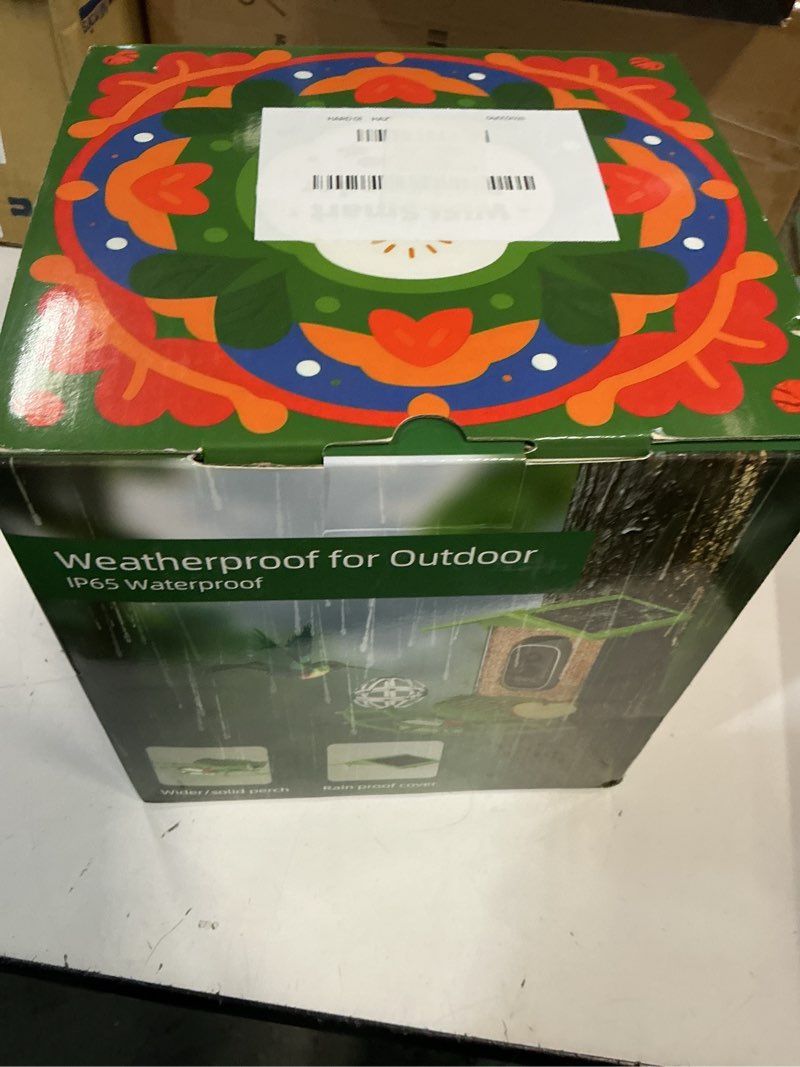 Condition photo showing New/Like New for bird feeder with camera, ai birds identification, solar powered, live view, instant alerts, capture bird videos, 2k hd camera, ideal gift for family and enthusiasts (green)