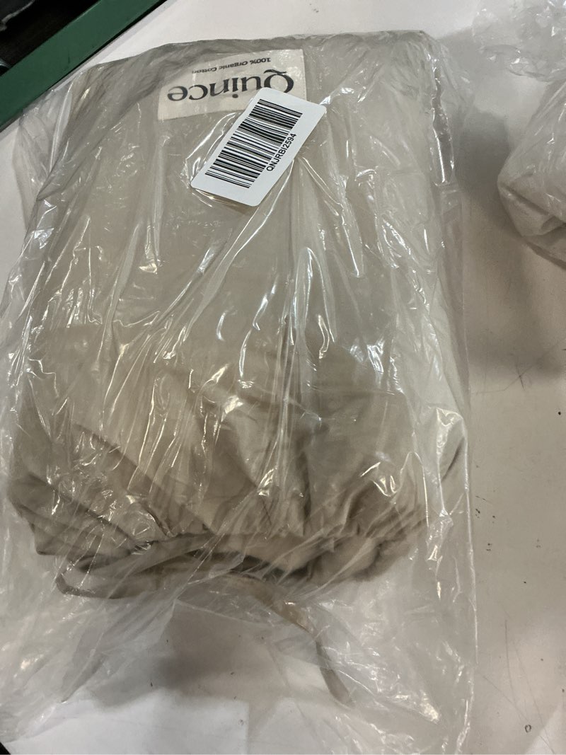 Condition photo showing Good Condition for organic crisp percale deluxe bedding bundle, queen, toffee
