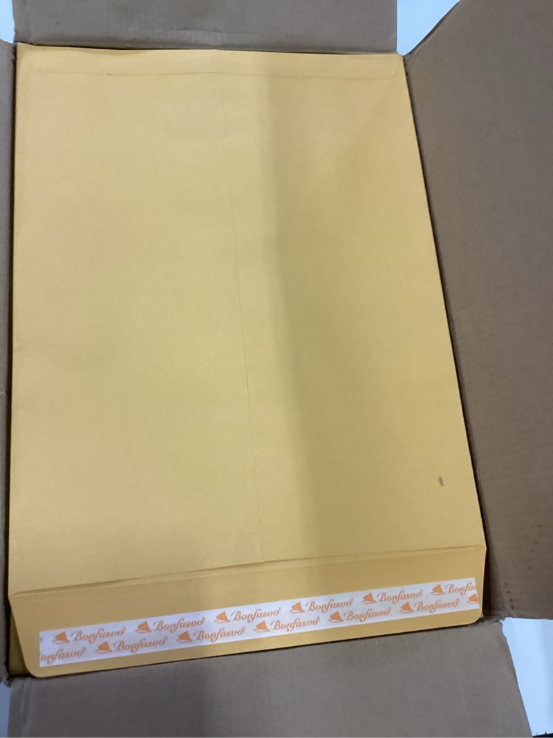Condition photo showing New/Like New for 300 pack 10x13 brown catalog envelopes peel & seal security mailing envelopes 120gsm kraft paper self seal envelopes for invitations papers photos documents pictures papers files 10x13 inch (300 pack) brown