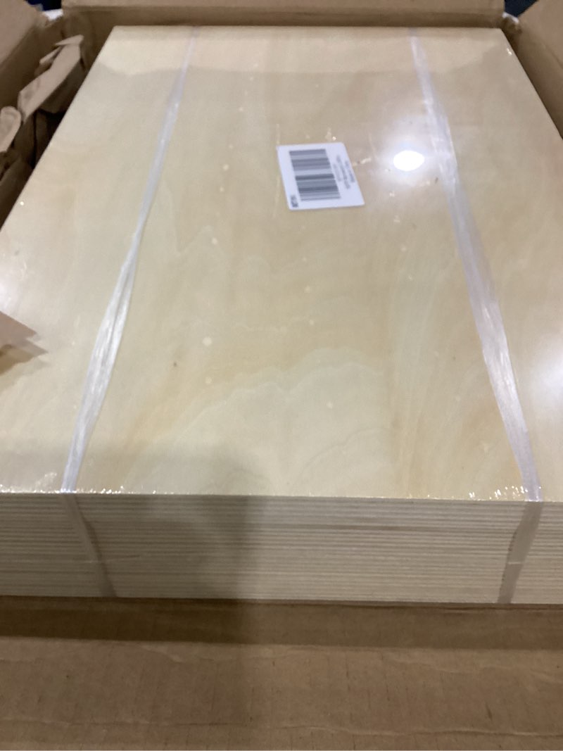 Condition photo showing New/Like New for 24 pack basswood sheets for crafts,18"x12"x1/8" 3mm thick plywood sheets with smooth surfaces-unfinished squares wood boards for laser cutting, wood burning, architectural models, staining 24 pack -18x12x1/8 inch