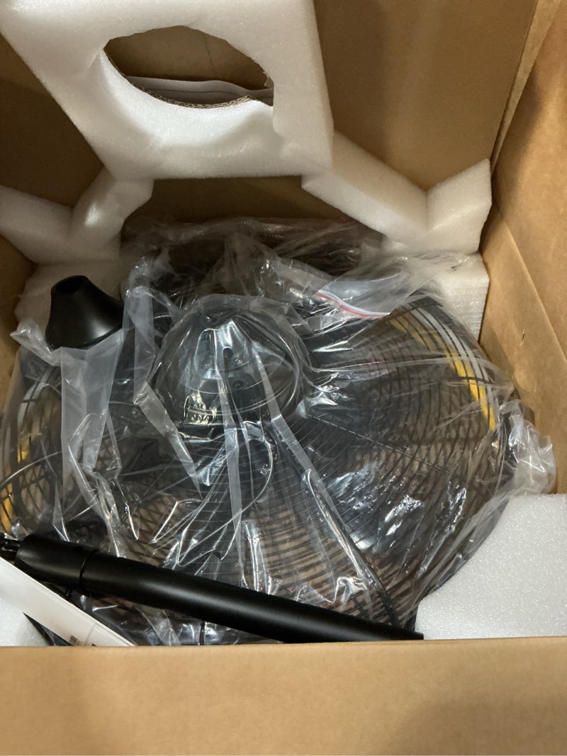 Condition photo showing Good Condition for addlon outdoor ceiling fan with light for patios, 20 inch black waterproof gazebo fan remote&app control,6 speeds 3cct dimmable,dc motor, plug in ceiling fan with hook hanging for pergola porch canopy ceiling mount