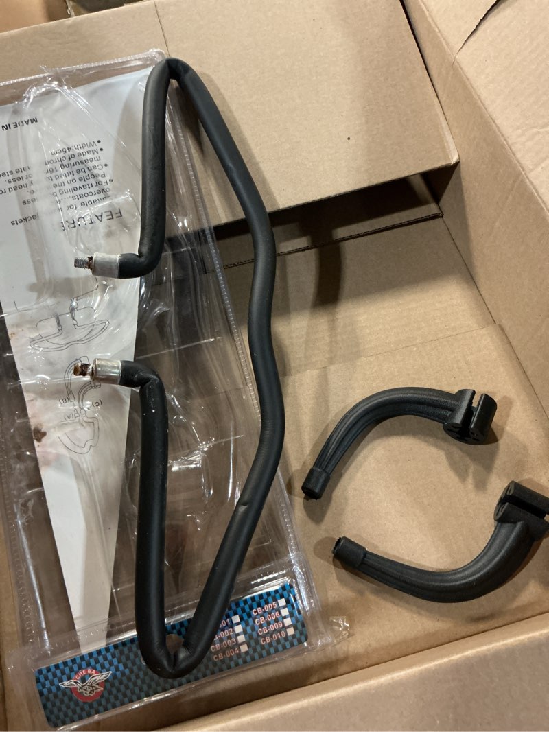 Condition photo showing As Is for tuklye chrome headrest car hanger –metal car coat hanger auto seat headrest-travel vehicle jacket suit coat hanger with headrest restraint rods