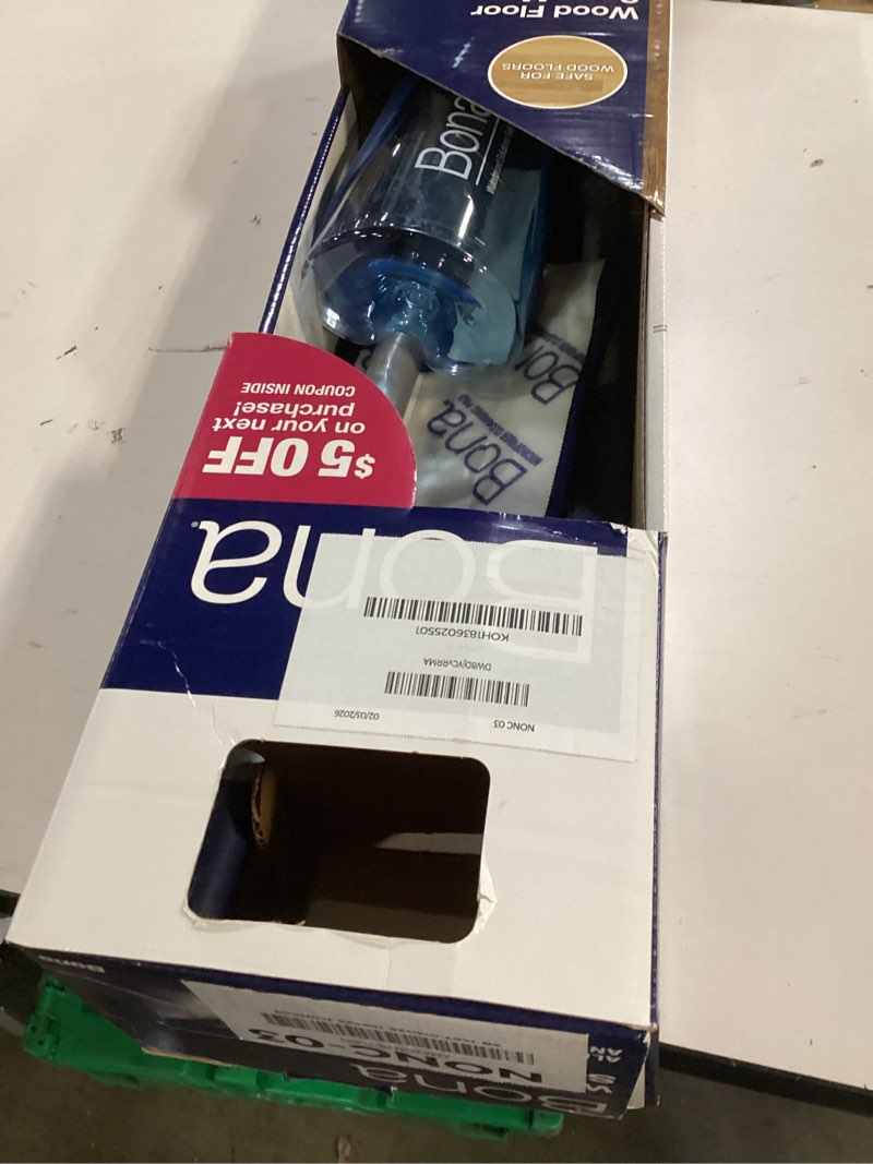 Condition photo showing As Is for Bona Hardwood Floor Premium Spray Mop - Includes Wood Floor Cleaning Concentrate and Machine Washable Microfiber Cleaning Pad - Dual Zone Cleaning Design for Faster Cleanup Hardwood - Concentrate