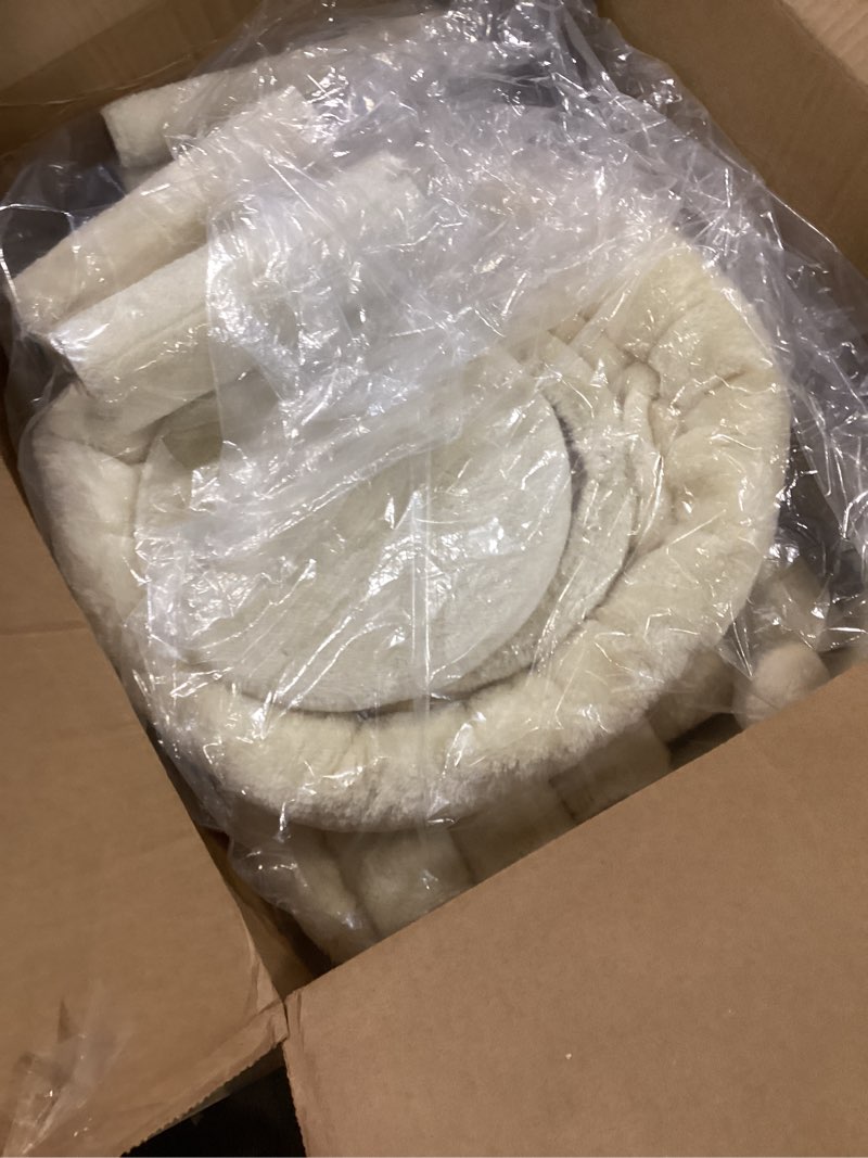 Condition photo showing Good Condition for Globlazer Extra Large Platform Cat Tree, 65in Tall Sturdy Cat Tree for Indoor Cats Large Adult, Big Cat Tower for Big Cats with 3 Enlarged Perches, 6 Scratching Posts, Cat Condo, Hammock, S65, Beige 65inch Beige