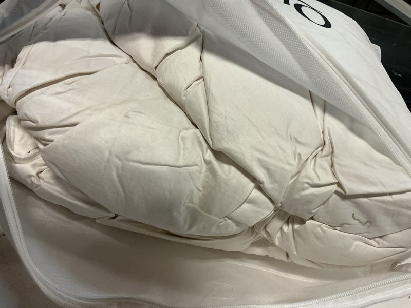 Condition photo showing As Is for premium down duvet insert, king/cal king, down