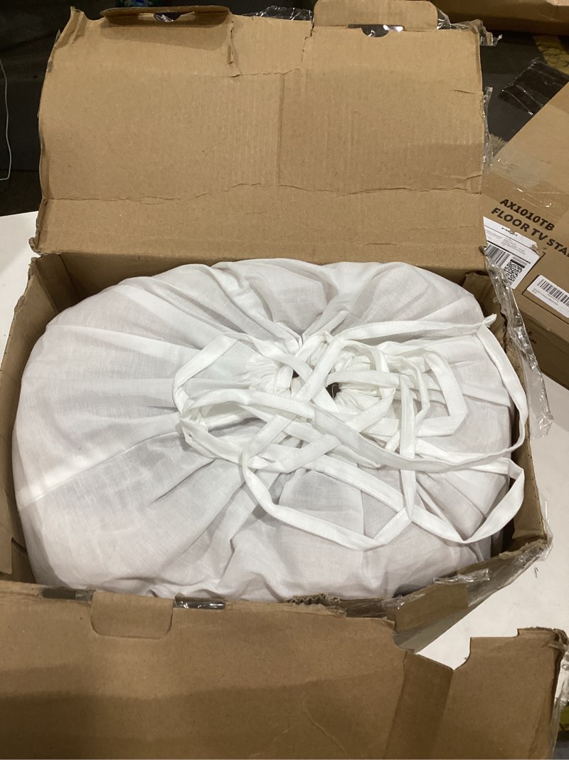 Condition photo showing As Is for bedsure 100% cotton muslin blanket 8-layer king, breathable & substantial linen oeko tex gauze bedding, purewoven all-season moisture-wicking comfort, softens after wash, taupe, 108"x90" taupe king