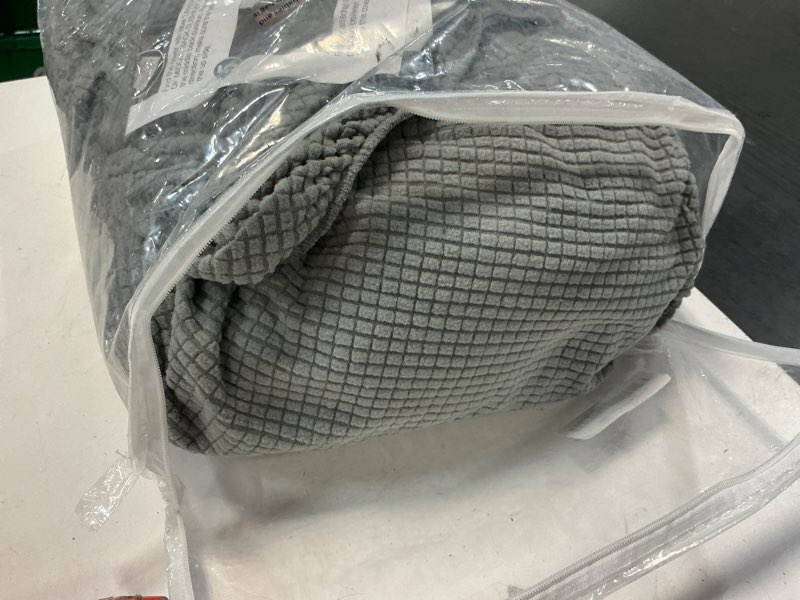 Condition photo showing As Is for h.versailtex multi-pieces sofa covers stretch couch covers form fitted seats and back cushions covers (3 seat covers plus 3 back cusion covers, bonus 2 armrest covers), dove dove 3 seat covers + 3 back covers+ 2 armrest covers