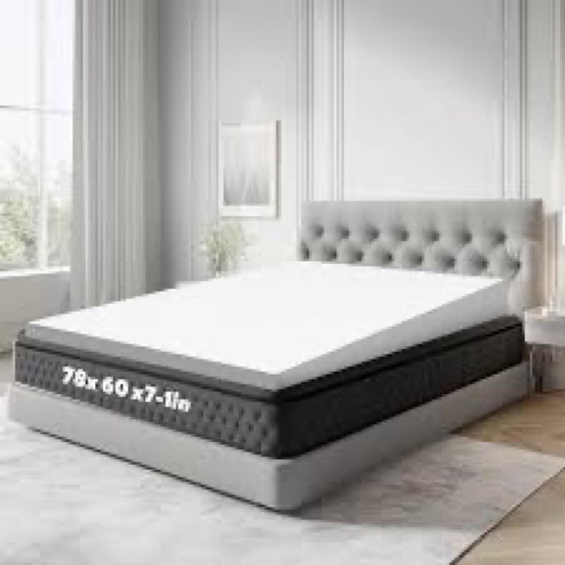 Item Descriptions Cinnvoice Mattress Wedge for Acid Reflux 7in Queen Size Bed Wedge Under Support Mattress Riser, Memory Foam Top Head Riser Incline Topper, Non-Slip Bottom Side Storage Pockets