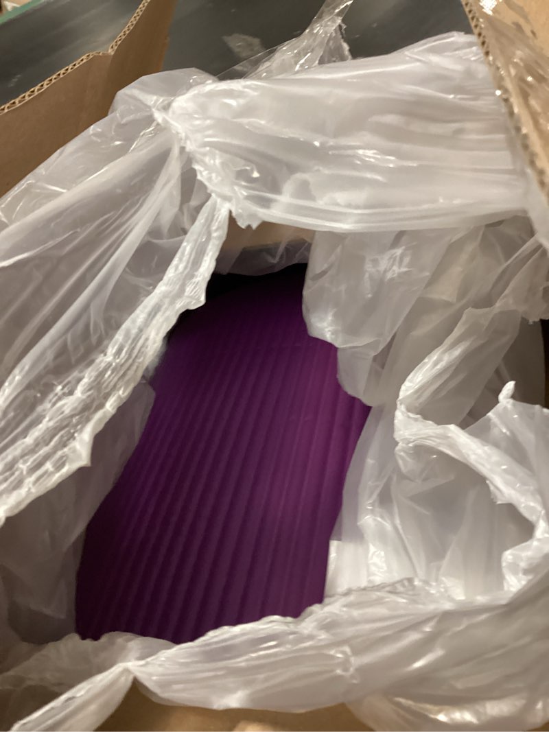 Condition photo showing Good Condition for gaiam yoga mat, pilates & exercise mat, thick 2/5" (10mm) workout mat with easy-cinch carrying strap for home & gym workouts purple 2/5" (10mm)