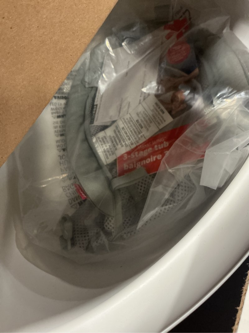 Condition photo showing Good Condition for Skip Hop Infant Bath Tub 3-Stage Grow With Baby Smart Sling MOBY Bathtub White Age 0+ Moby White Tub