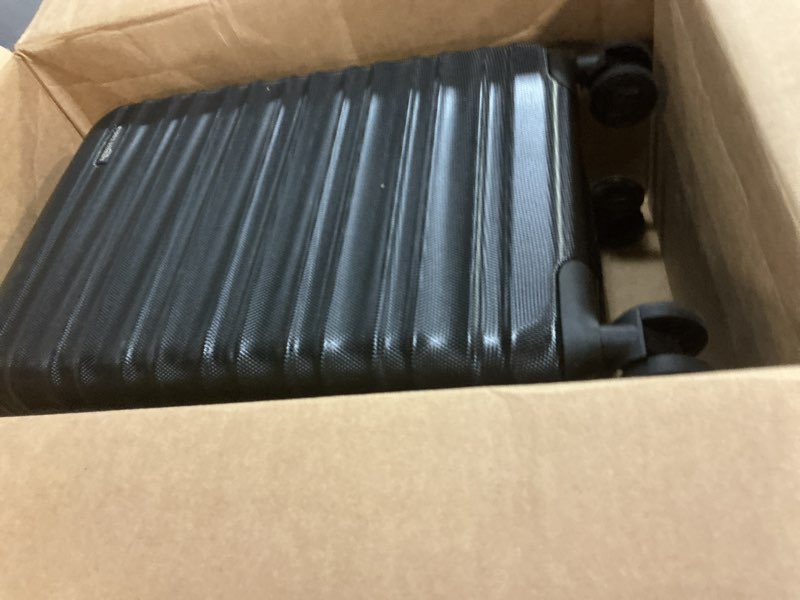 Condition photo showing Good Condition for kensie 22" graceful hardside carry-on luggage, black(luggage size 20 in, wheels 2 in)