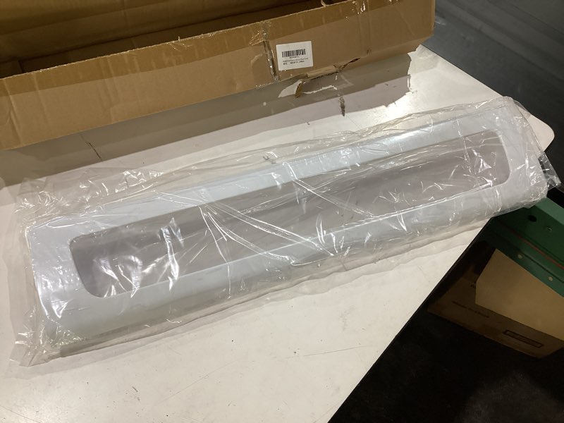 Condition photo showing New/Like New for **similair**w10827015, ap5985816, 67005903 pantry drawer door cover (with transparent plastic sheet) compatible with kenmore, maytag, whirlpool, amana, jenn-air, kitchenaid, ikea, dacor, gaggenau refrigerator