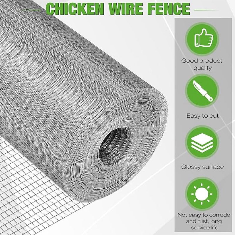 tatuo hardware cloth 1/2 inch 36in x 200ft hot dip galvanized after welded cage mesh rolls 21 gauge 