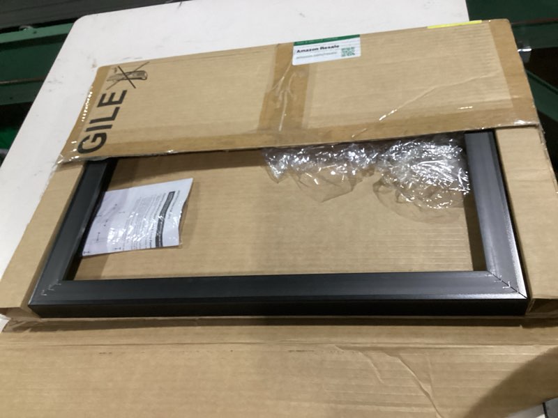 Condition photo showing Good Condition for mcs canvas float frames 16x20 frame, black frame for finished canvases, vertical & horizontal wall hanging large with adhesive for canvas paintings (1-pack) standard frame 16x20 black