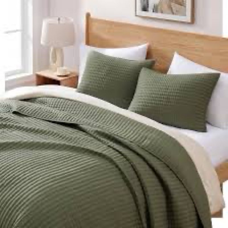 wrensonge king size quilt-3 pieces lightweight bedspreads olive green king quilt bedding set for all