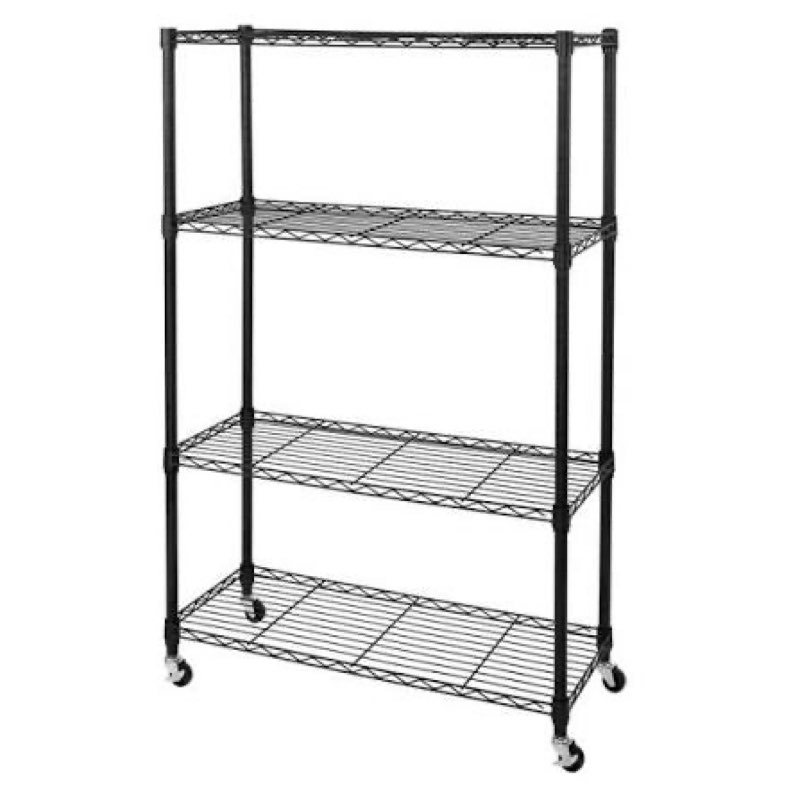 seville classics solid steel wire shelving storage unit adjustable shelves organizer rack, for home,
