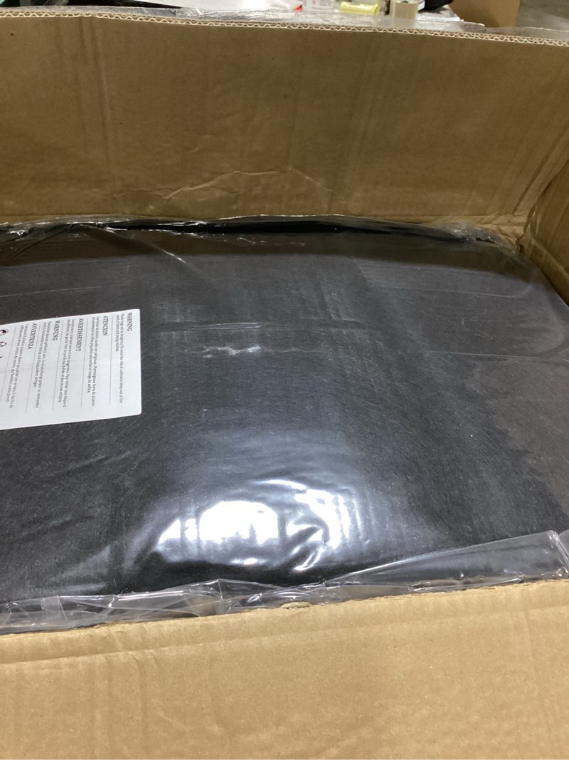 Condition photo showing As Is for uirway 24ft round pool liner pad above ground, [2026 new 300g/m² thicker heavy duty] 24 ft under pool padding, black pool mats for pool bottom, full coverage underlayment pad weed barrier protection