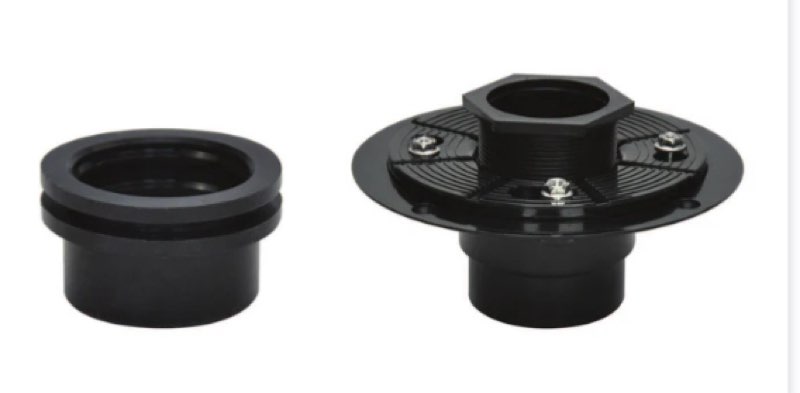 Watercourse BSFL02B 2-Inch Shower Drain Base Flange, Black