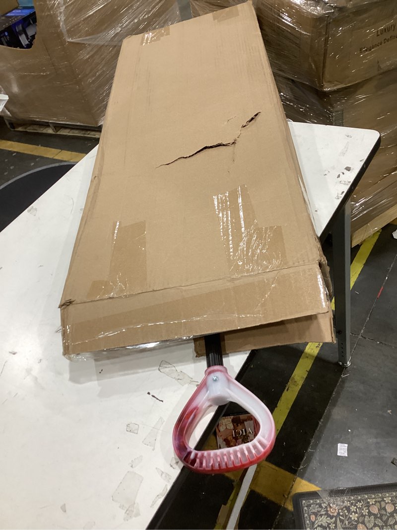 Condition photo showing As Is for bigfoot 18" combination snow shovel â€“ multi-use blade dozer design with metal handle