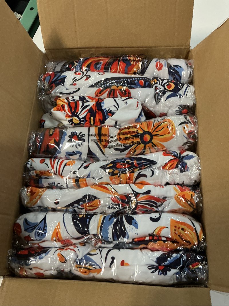 Condition photo showing Good Condition for large patio outdoor cushion covers, stretch couch chair furniture slipcover | fit 20-27", 8pcs seat back cushion replacement covers, washable, soft sofa slip covers, pet friendly, furniture protector art paisley square-large 8pcs