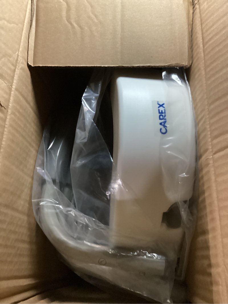Condition photo showing Good Condition for Carex 3.5 Inch Raised Toilet Seat with Arms, Elongated Toilet Seat Riser, Up to 250 lbs Capacity, Elevating & Raising Seat for Elderly & Handicap, Universal, Slip-Resistant with Padded Handles, White