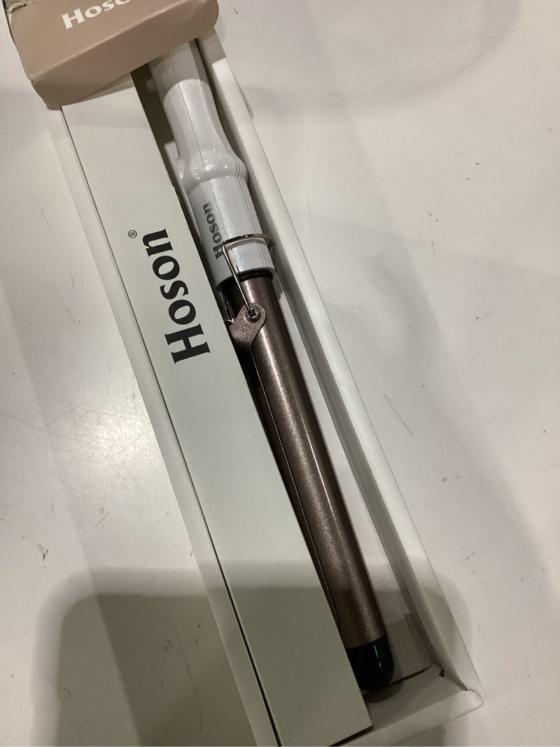 Condition photo showing Good Condition for hoson 1 inch curling iron professional ceramic tourmaline coating barrel hair curler, lcd dispaly with 9 heat setting(225°f to 450°f for all hair types, glove include)