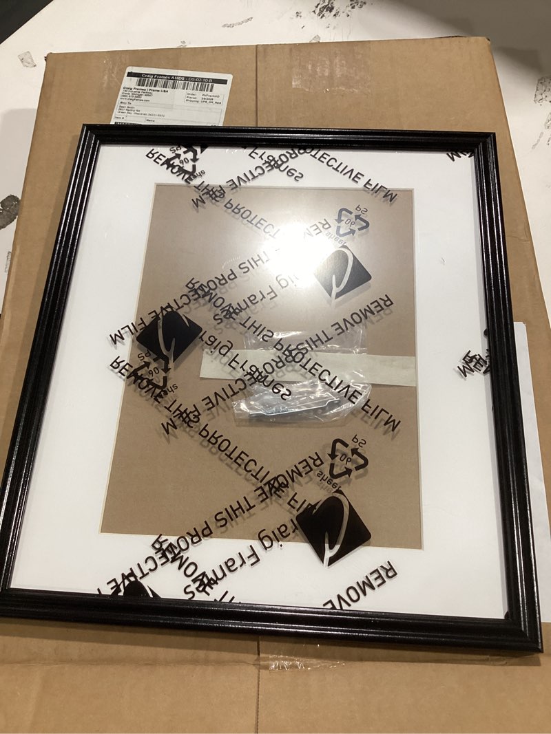 Condition photo showing Good Condition for craig frames wiltshire 200, 13x15 picture frame matted for a 9x12 photo, ebony black 1 13x15