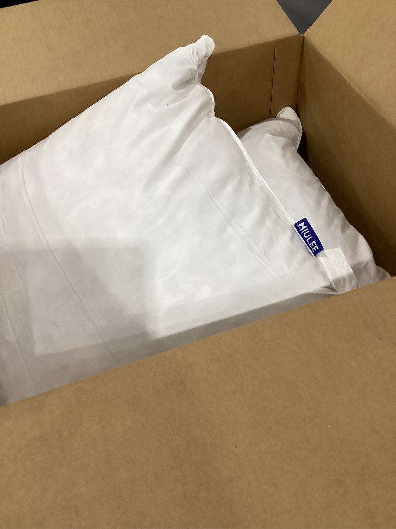 Condition photo showing Good Condition for MIULEE Bed Pillows Standard Size Set of 2 Goose Feather Down Pillow for Sleeping Decorative Pillows for Back, Stomach or Side Sleepers 20x26 Standard (Pack of 2)