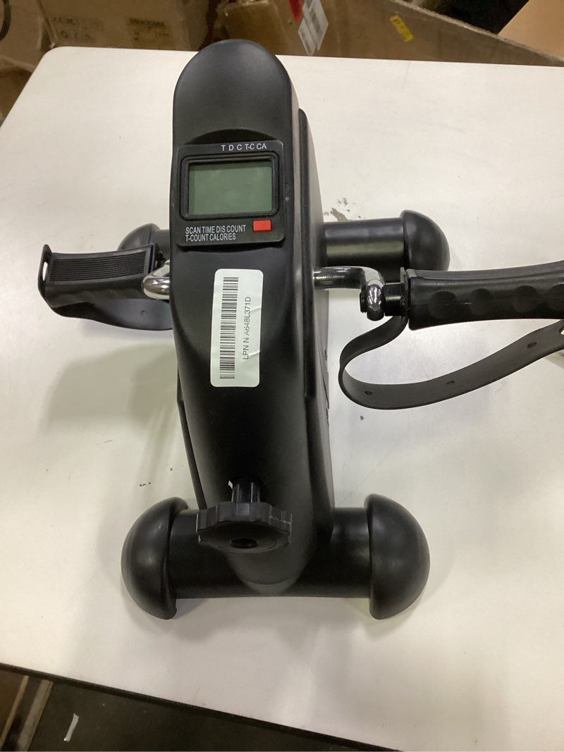 Condition photo showing As Is for Eccomum Mini Exercise Bike, Under Desk Bike Pedal Exerciser Portable Foot Cycle Arm & Leg Peddler Machine with LCD Screen Displays