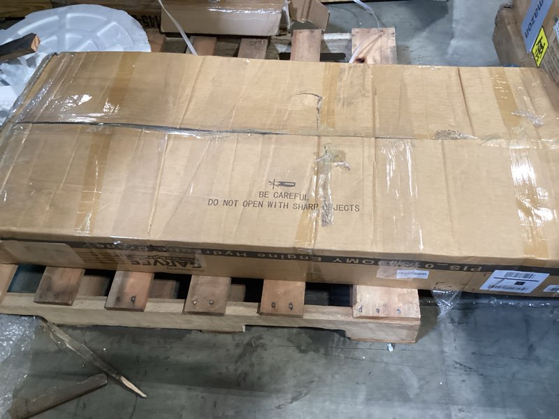 Condition photo showing Good Condition for 7000 lbs engine hoist with leveler, 3 ton alloy steel folding cherry picker engine hoist, 9 ton hydraulic pump engine shop crane hoist lift with 6 casters, engine crane for auto repair