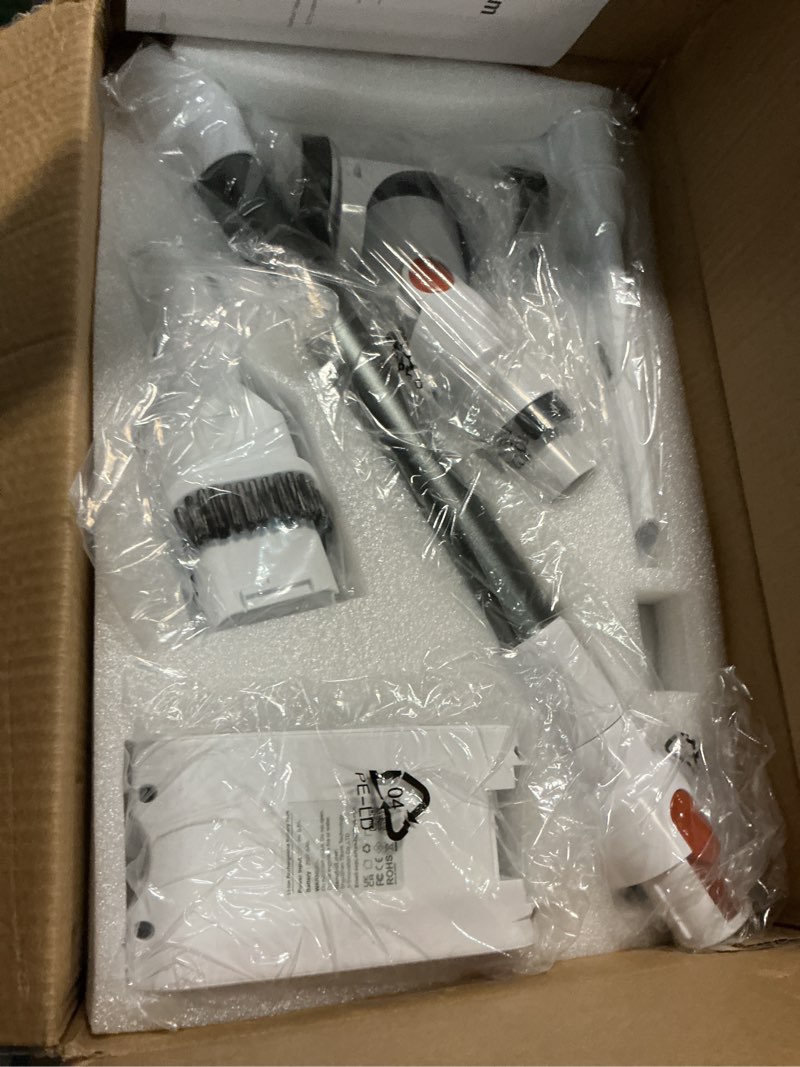 Condition photo showing Good Condition for tikom v500 cordless vacuum cleaner for home, 40000pa/450w stick vacuum with led touch screen, charging wall dock, anti-tangle, lightweight handheld vacuum for pet hair, hard floor, carpet orange&white