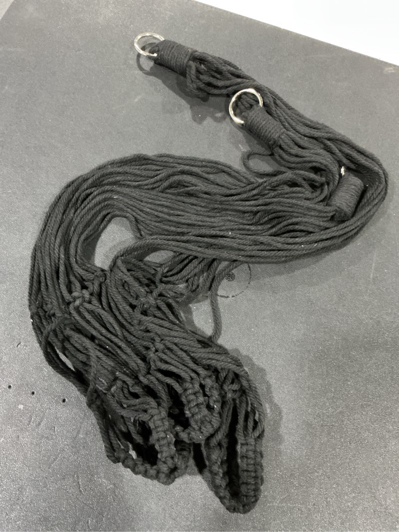 Condition photo showing Good Condition for SIMILAR TO NO HOOKSYIBOT 3 Pack Macrame Plant Hanger Indoor Hanging Planters for Indoor Outdoor Hanging Plant Holder for Garden Home Boho Decor 35\"/29\"/23\" Black Black Cotton