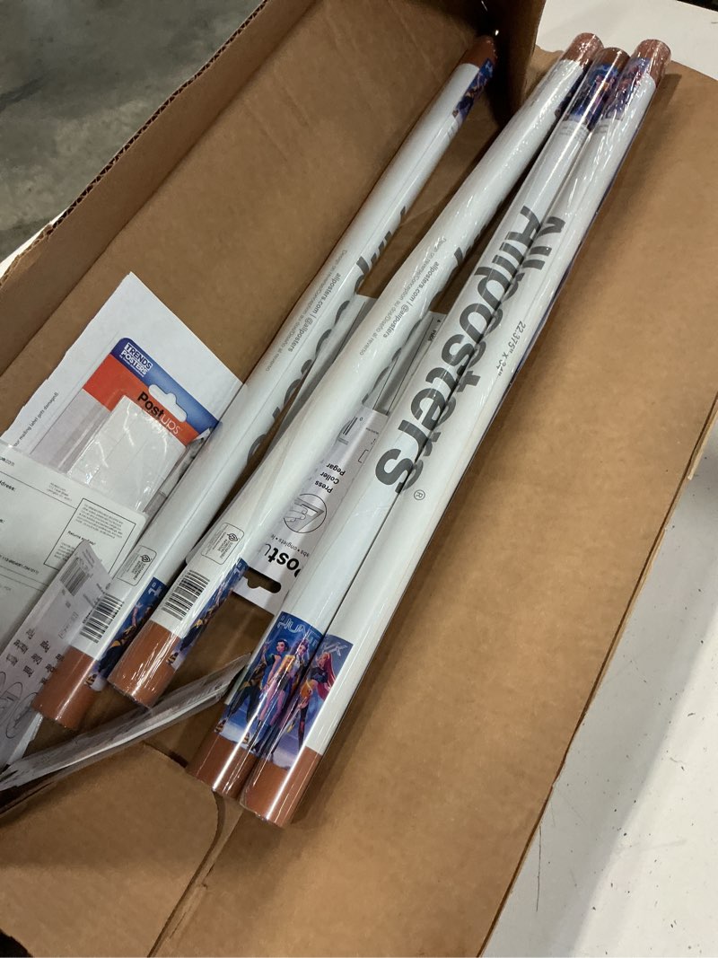 Condition photo showing Good Condition for netflix kpop demon hunters (2025) - huntrix hero group wall poster, 34l\" x 22.4w\", poster & mount bundle (total of 4)