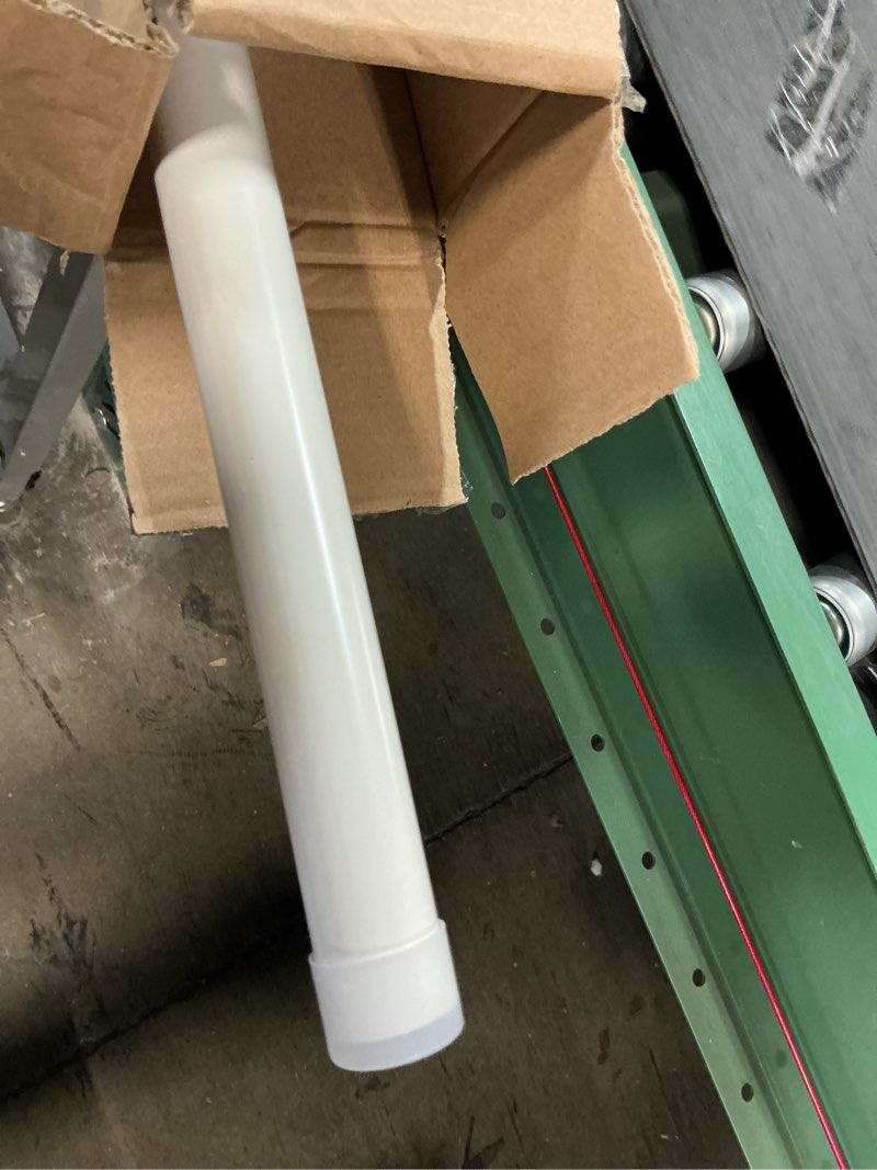 Condition photo showing As Is for Cardiff 36-72 Inch Adjustable Curtain Rod Set, 1 Inch Diameter in White