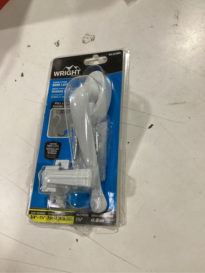 Condition photo showing As Is for WRIGHT PRODUCTS Villa Gloss White Lockable Screen/Storm door Replacement Handleset