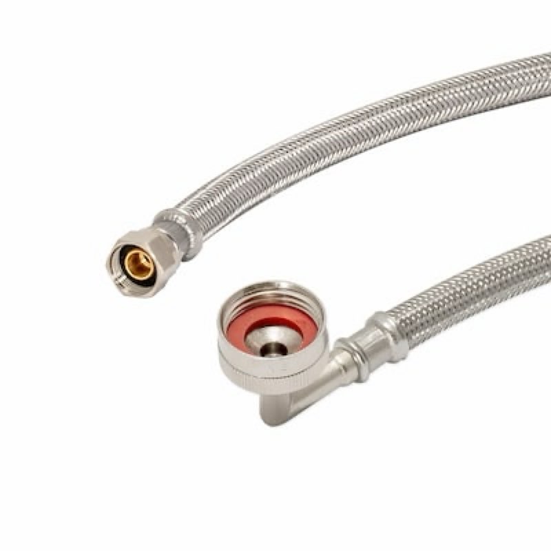 eastman 8-ft 3/8 -in compression inlet x 3/4 -in hose thread outlet braided stainless steel