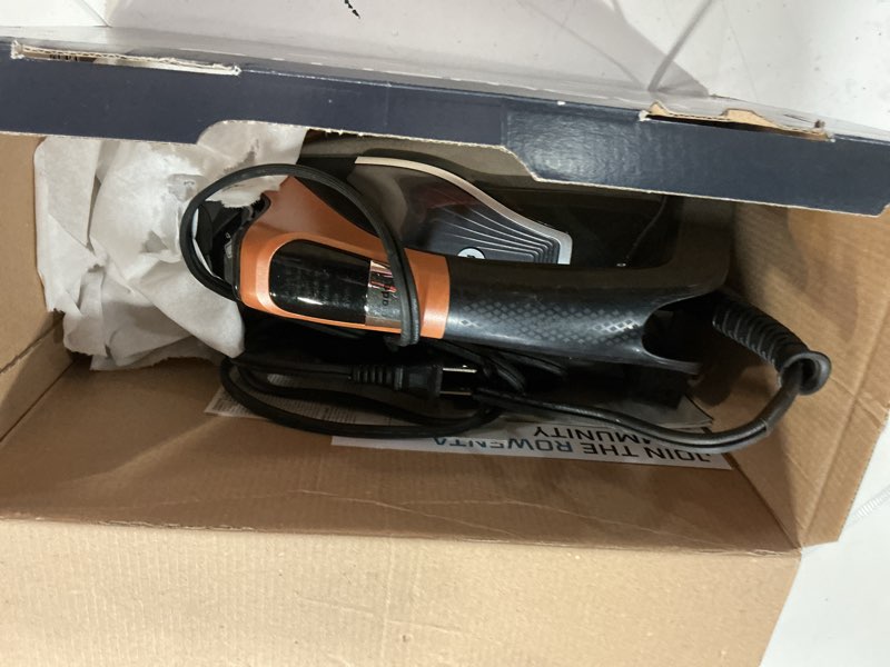 Condition photo showing As Is for Rowenta Iron Steam Force Pro Steam Iron for Clothes, 1850 Watts, 5 Presets Smart Screen, Stainless Steel Soleplate, High-Efficiency Handheld Ironing, Black Copper, DW9580 Ultimate Steam Power, Perfect Results